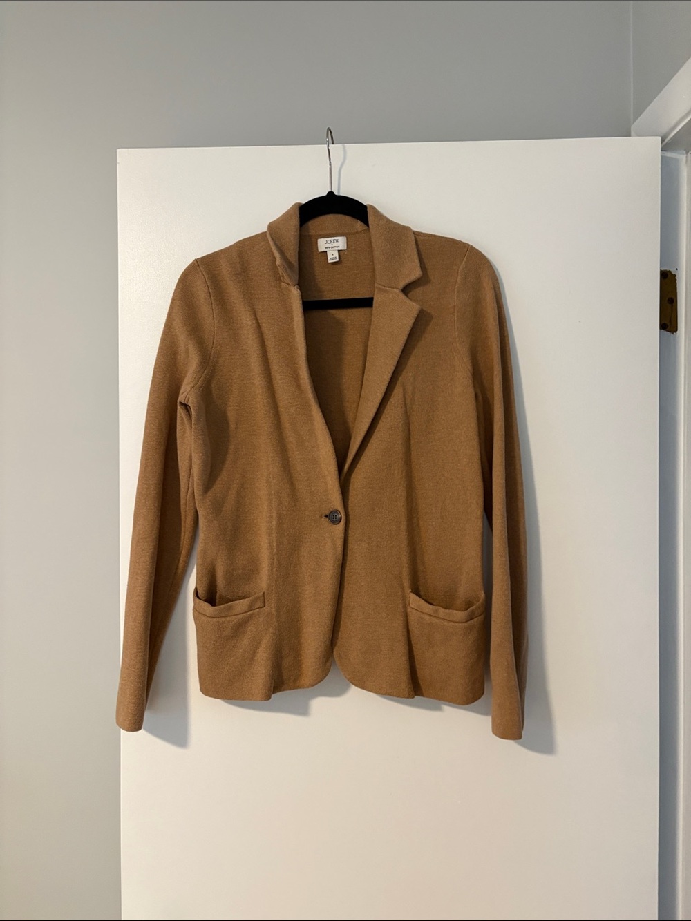 J. crew Women’s Single-Button Tan Sweater Blazer